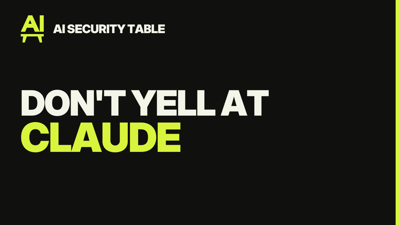 Episode title image: Don't Yell at Claude